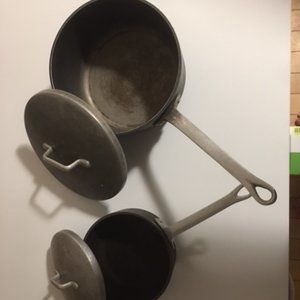 Vintage Magnalite GHC Professional 1 QT and 3 QT Saucepans with Lids Made in USA